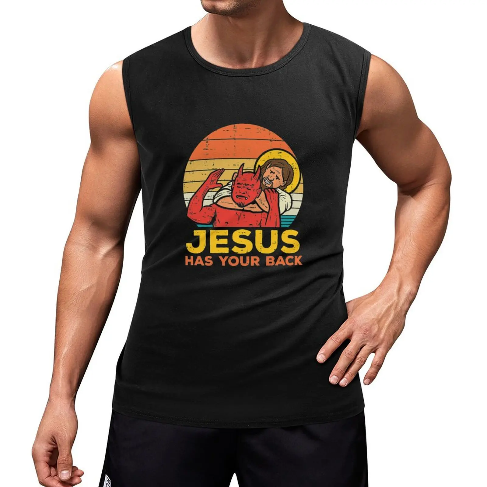 Jesus Has Your Back Jiu Jitsu Retro Christian Men Tank Top t-shirt for men gym clothes man
Jesus Has Your Back Jiu Jitsu Retro Christian Men Tank Top t-shirt for men gym clothes man
