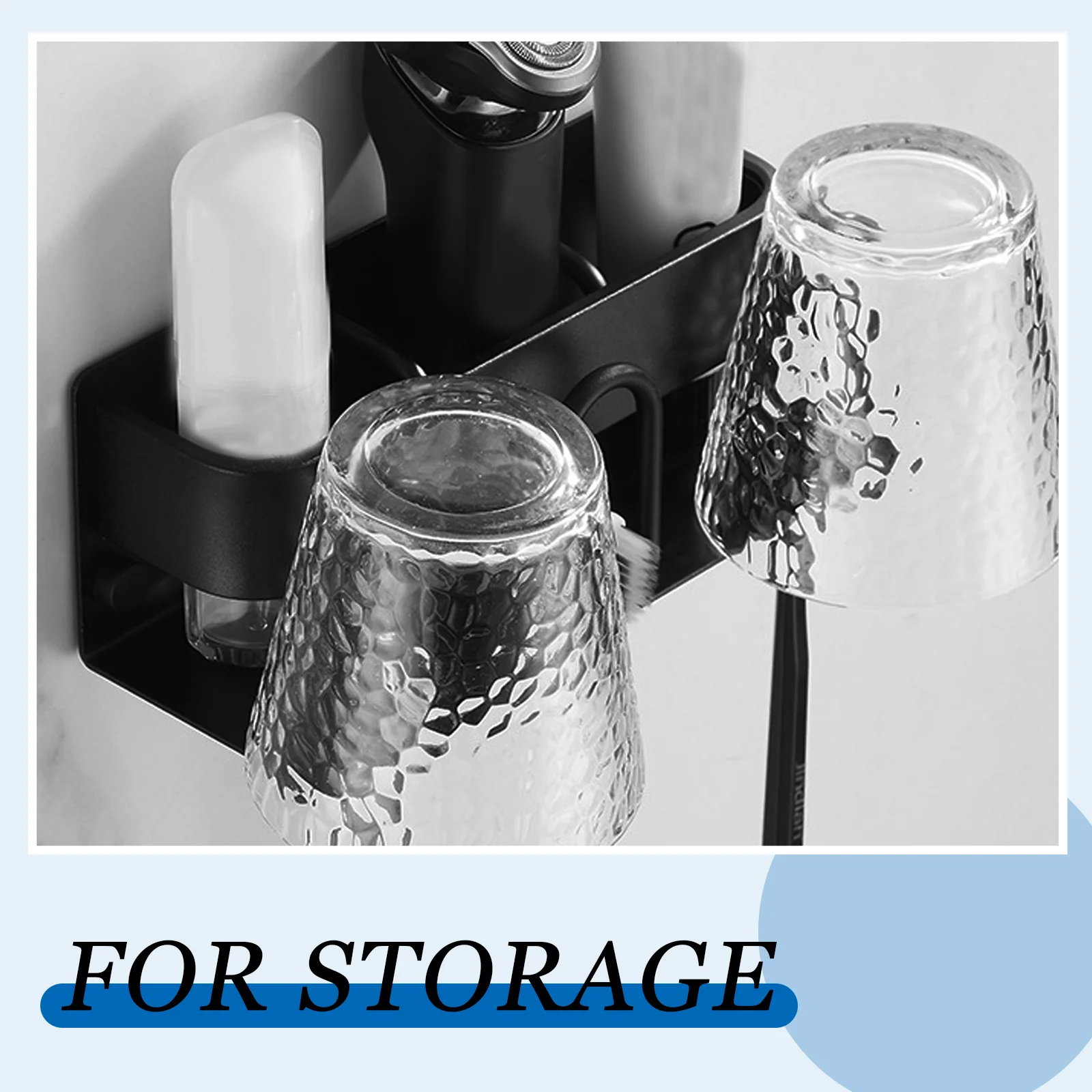 Wall-mounted Storage Rack Bathroom Shelf Toothbrush Holders with Cover Stand Plastic Countertop for Toothpaste Aluminum
Wall-mounted Storage Rack Bathroom Shelf Toothbrush Holders with Cover Stand Plastic Countertop for Toothpaste Aluminum