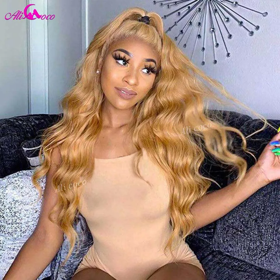 13x4 Honey Blonde Color 200 Density Lace Front Human Hair Wig Body Wave Brazilian #27 Color 13x6 Lace Frontal Wigs For Women
13x4 Honey Blonde Color 200 Density Lace Front Human Hair Wig Body Wave Brazilian #27 Color 13x6 Lace Frontal Wigs For Women