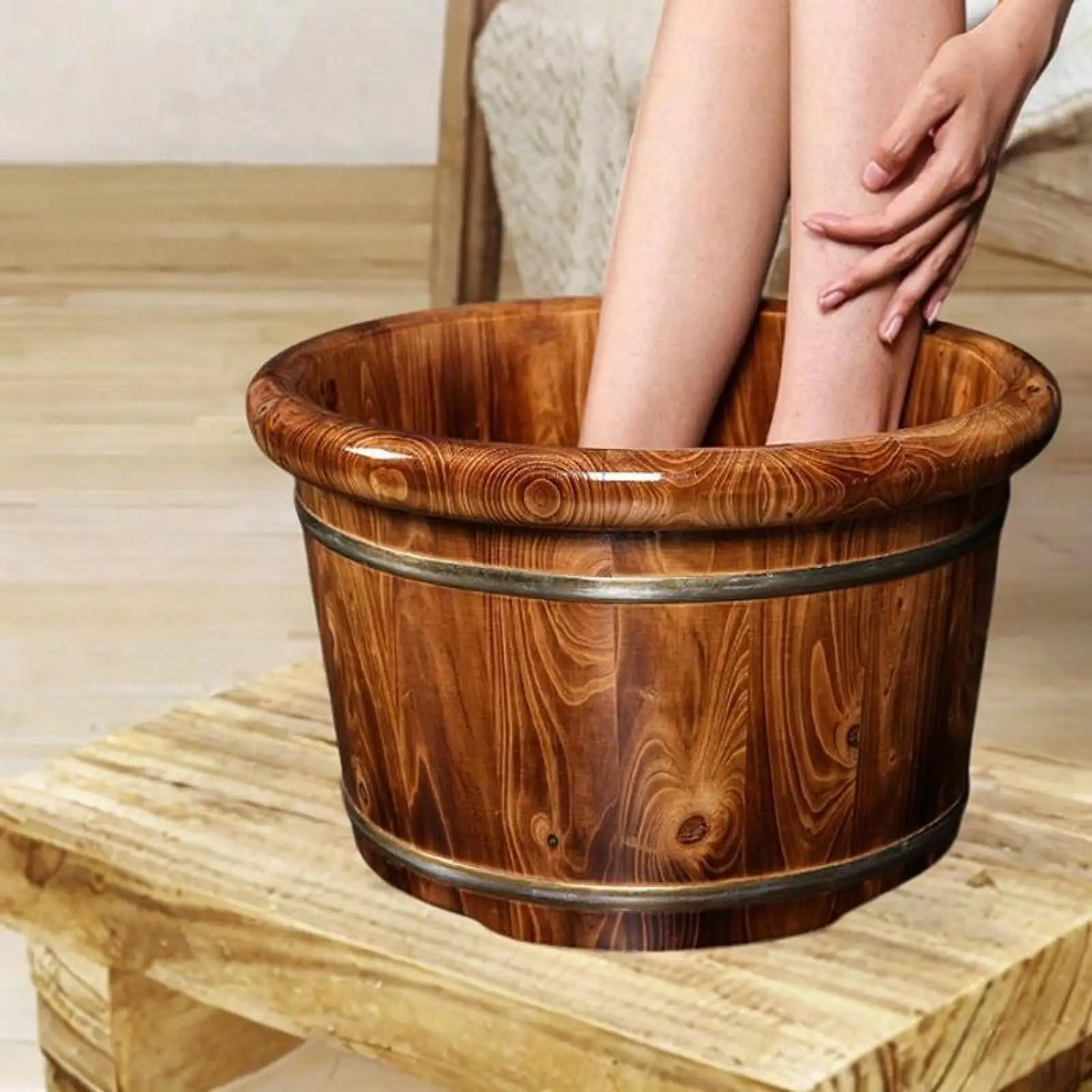 Foot Bath Tub Massage Feet Washing Bucket Foot Tub Wood Foot Bath Bucket for Woman and Man Soaking Feet,Toe Nails, and Ankles
Foot Bath Tub Massage Feet Washing Bucket Foot Tub Wood Foot Bath Bucket for Woman and Man Soaking Feet,Toe Nails, and Ankles