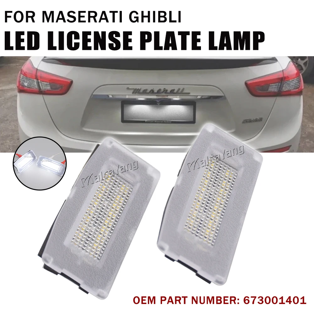 2 шт. светодиодная лампа номерного знака белого цвета для Maserati Ghibli M157 2014-2020 задний сигнальный фонарь 673001401 Автомобили Аксессуары
2 шт. светодиодная лампа номерного знака белого цвета для Maserati Ghibli M157 2014-2020 задний сигнальный фонарь 673001401 Автомобили Аксессуары