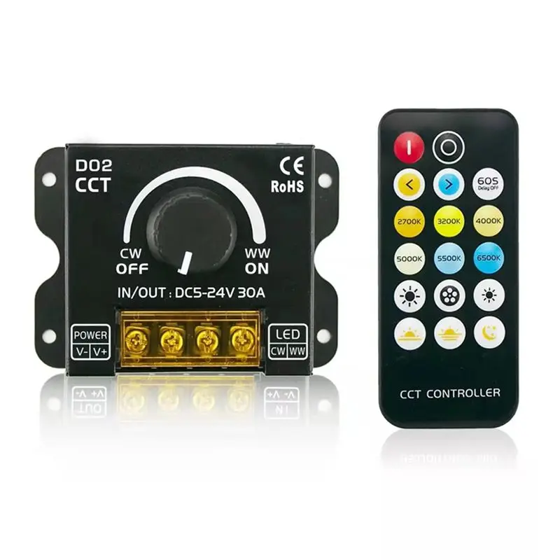 AA14 Новый двухцветный RF-диммер с регулятором температуры цвета, дистанционное управление, плавное затемнение
AA14 Новый двухцветный RF-диммер с регулятором температуры цвета, дистанционное управление, плавное затемнение