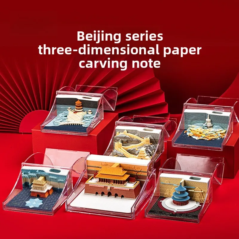 3D Paper Carving Tear Off Calendar Beijing Great Wall 3D Sticky Note Tiananmen Temple of Heaven Cultural Decoration
3D Paper Carving Tear Off Calendar Beijing Great Wall 3D Sticky Note Tiananmen Temple of Heaven Cultural Decoration