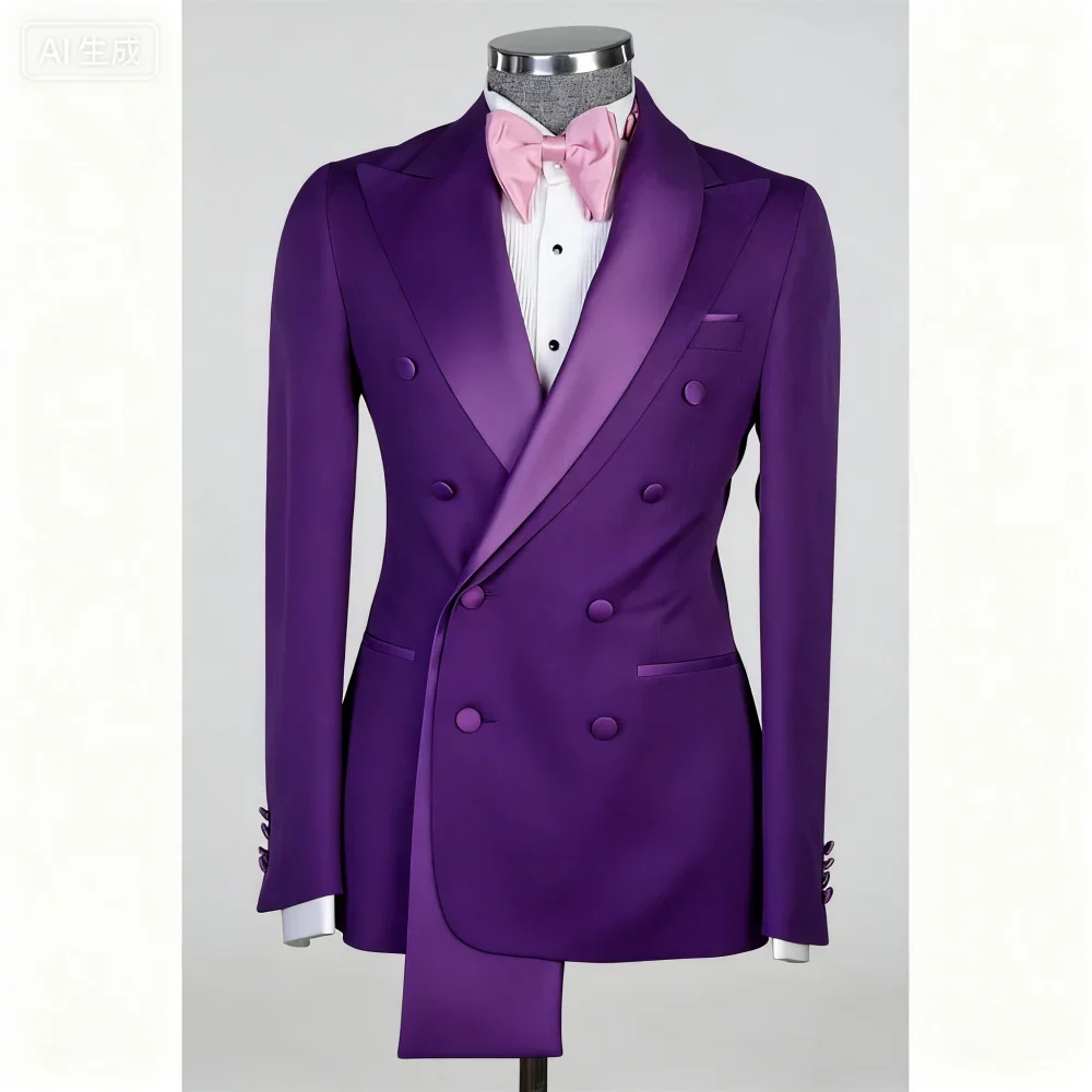 Purple New Design Men's Suits 2-Piece Tuxedo with Spacious Lapel Wedding Banquet Party Formal Groom Casual Custom Men's Clothing
Purple New Design Men's Suits 2-Piece Tuxedo with Spacious Lapel Wedding Banquet Party Formal Groom Casual Custom Men's Clothing