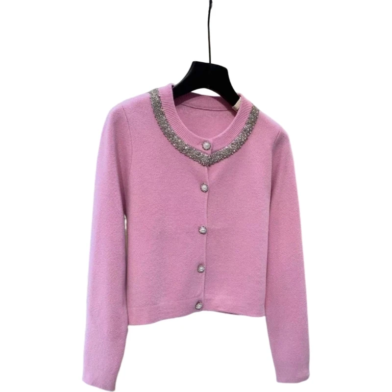 Women's Round Collar Cardigan, Wool Coat, French Retro Diamond, Casual Niche Design Sense, All, Autumn, Winter, 2024
Women's Round Collar Cardigan, Wool Coat, French Retro Diamond, Casual Niche Design Sense, All, Autumn, Winter, 2024