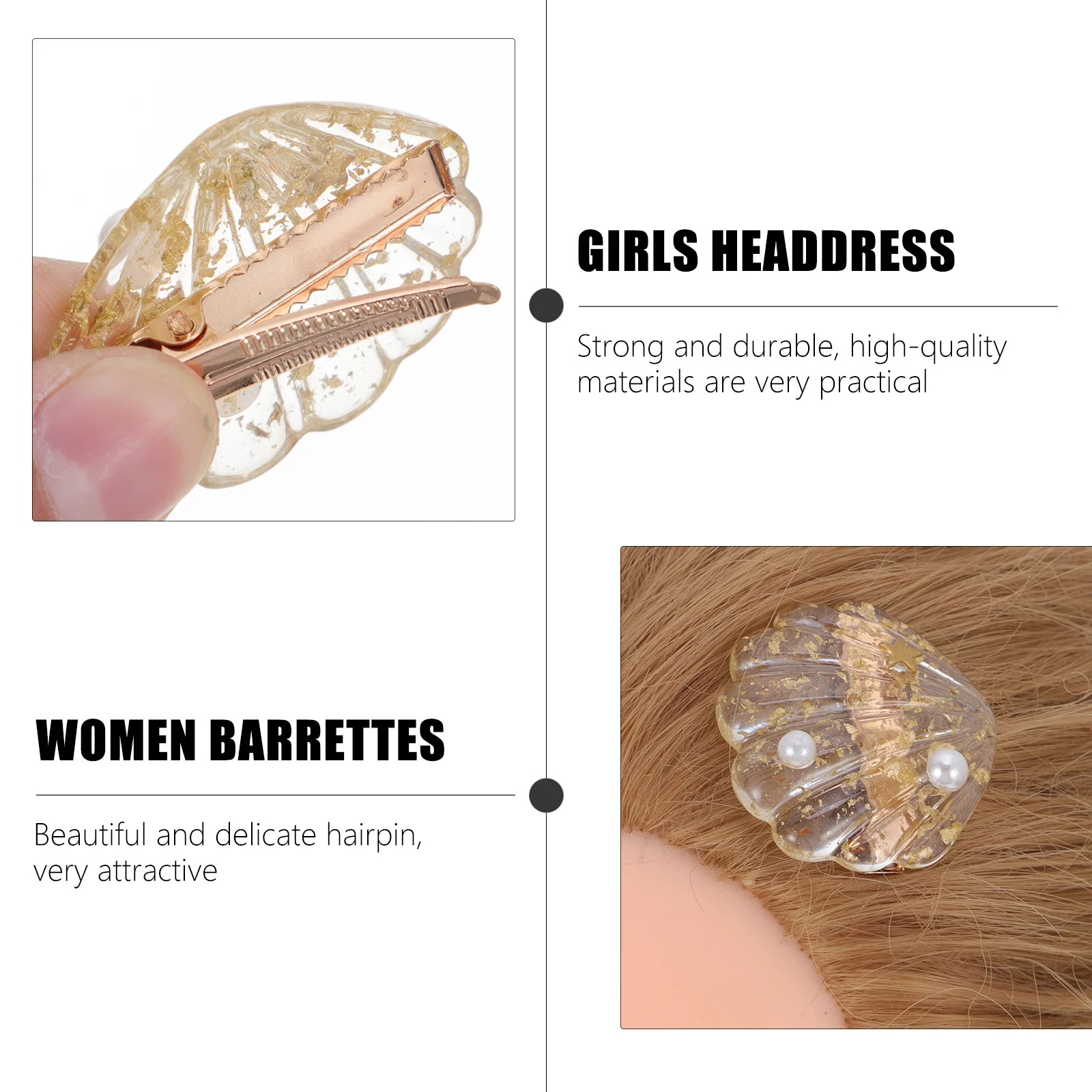 Hair Accessories Shell Clip Sea Hairpin Headgear Fancy Plastic Bride Seashells
Hair Accessories Shell Clip Sea Hairpin Headgear Fancy Plastic Bride Seashells