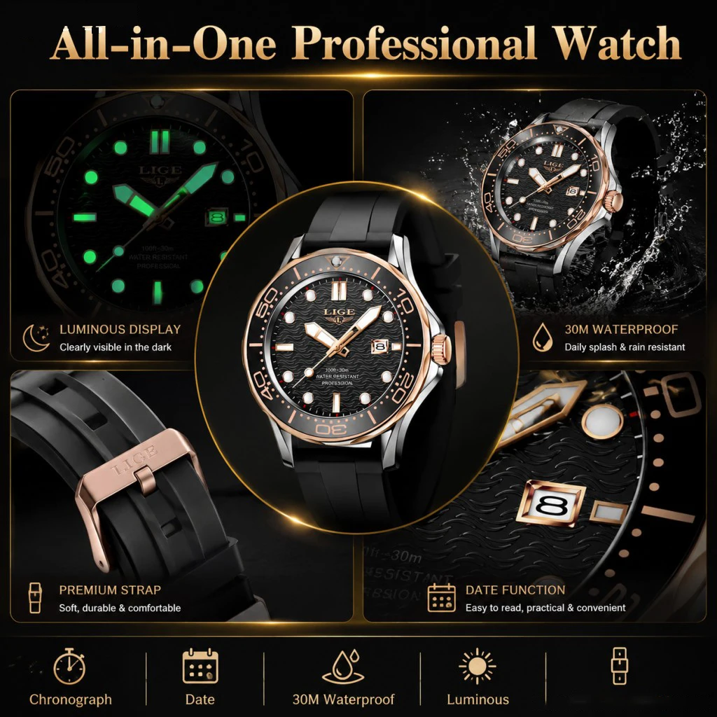 2026 LIGE New Business Mens Watches Top Brand Luxury Dive Watch For Men Waterproof Date Clock Sport Watch Relogio Masculino+Box
2026 LIGE New Business Mens Watches Top Brand Luxury Dive Watch For Men Waterproof Date Clock Sport Watch Relogio Masculino+Box