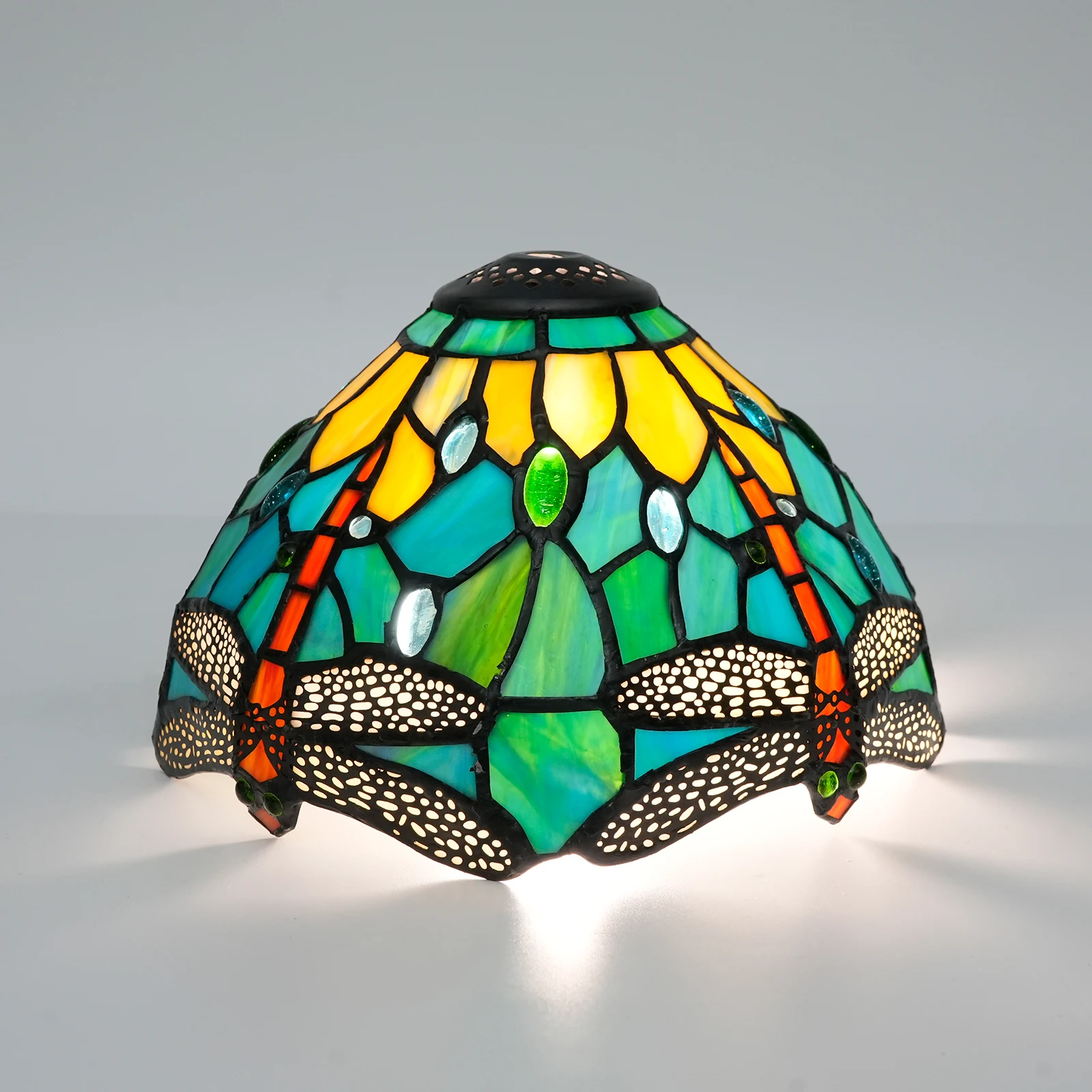 Dragonfly style Lampshade Replacement Only Stained Glass Style Lamp Shade 8 Inch Fit for Table Desk Lamp, Pendant Ceiling Light
Dragonfly style Lampshade Replacement Only Stained Glass Style Lamp Shade 8 Inch Fit for Table Desk Lamp, Pendant Ceiling Light