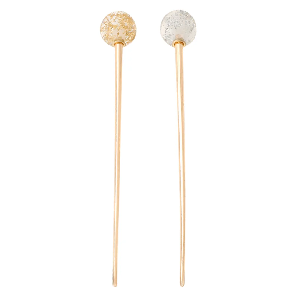2 Pcs Hairpin Bun Hairstyles Metal Stick Accessories Accessory Girl Resin Ball Women
2 Pcs Hairpin Bun Hairstyles Metal Stick Accessories Accessory Girl Resin Ball Women