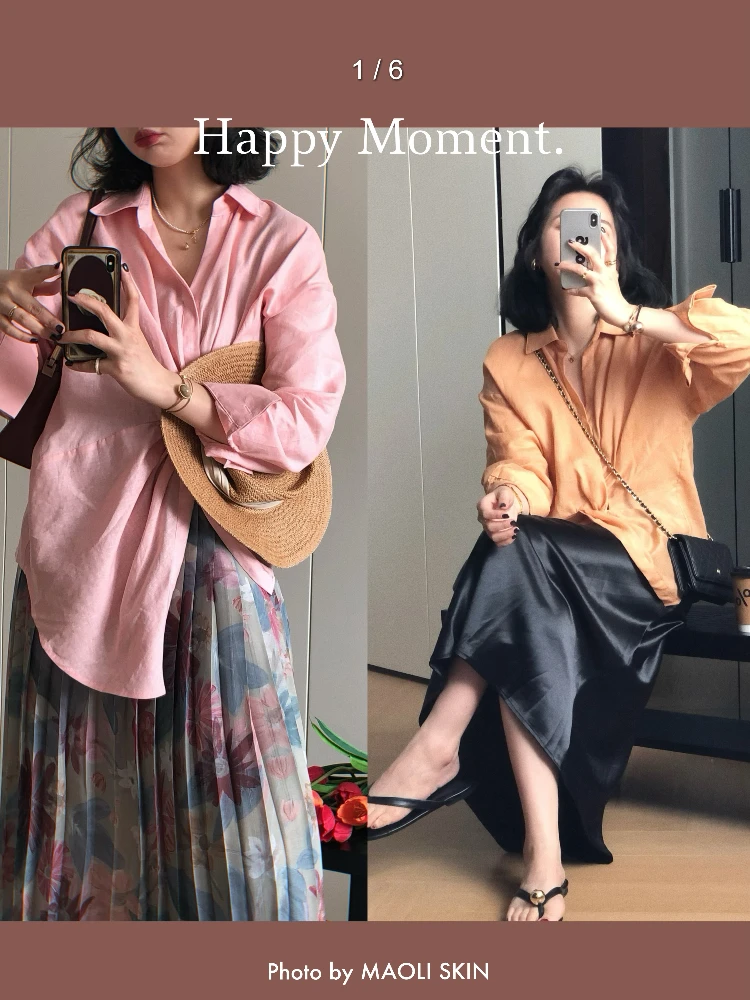 Ele irt for Women Spring Season Casual Sle Loose Fit Long Sve Collar Color Versatile Faionable Top
Ele irt for Women Spring Season Casual Sle Loose Fit Long Sve Collar Color Versatile Faionable Top