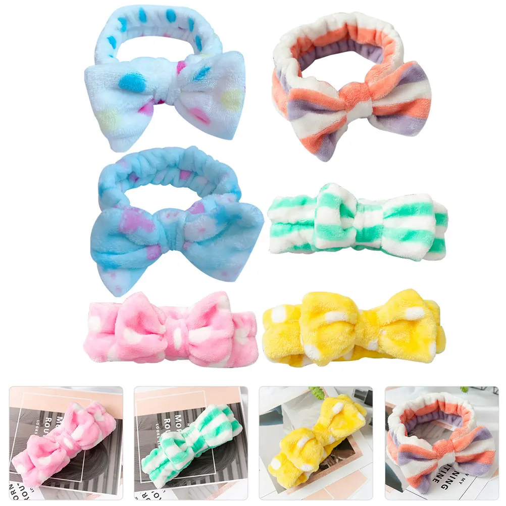 6Pcs Elastic Hair Bands Coral Fleece Bowknot Face Washing Shower Spa Head Wrap Makeup Hair Bands Sport Headbands Women
6Pcs Elastic Hair Bands Coral Fleece Bowknot Face Washing Shower Spa Head Wrap Makeup Hair Bands Sport Headbands Women