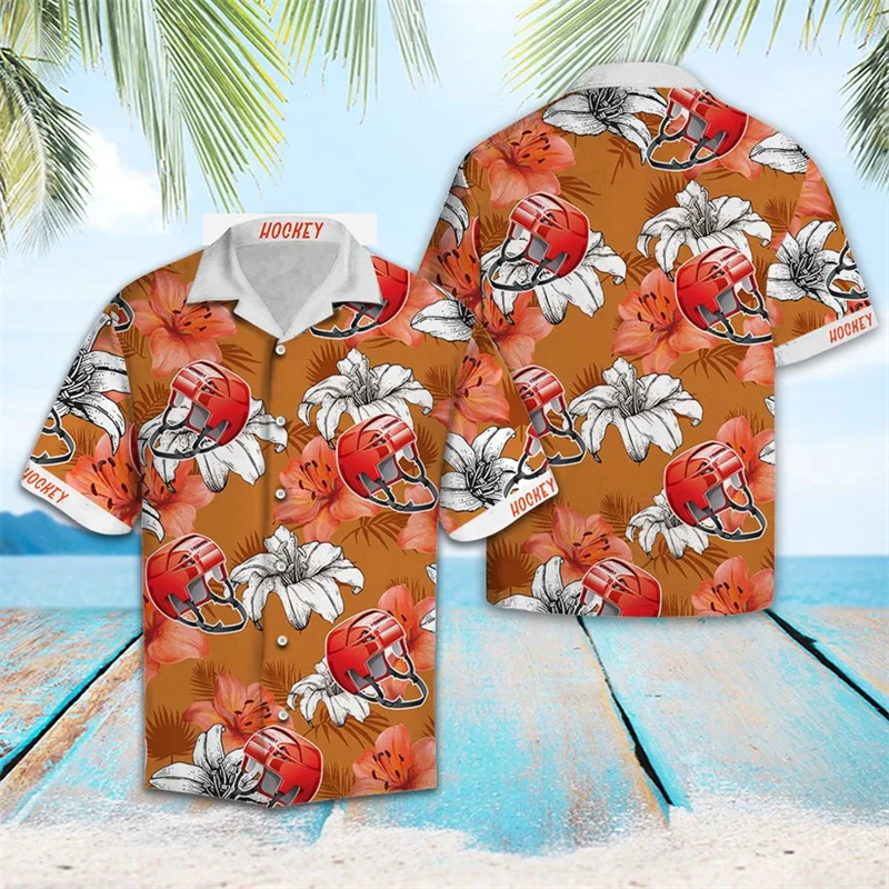 Fashion Hockey Pattern Hawaiian Shirts Summer Trendy Streetwear 3D Printed Sports Shirt Casual Oversized Lapel Button Blouses
Fashion Hockey Pattern Hawaiian Shirts Summer Trendy Streetwear 3D Printed Sports Shirt Casual Oversized Lapel Button Blouses