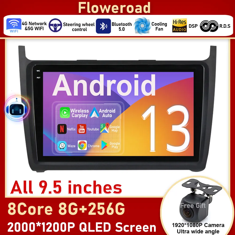 2K Carplay Screen For Volkswagen POLO 5 2008 - 2020 Car Radio Multimedia Video Player Navigation GPS Android No 2din 2 din DVD
2K Carplay Screen For Volkswagen POLO 5 2008 - 2020 Car Radio Multimedia Video Player Navigation GPS Android No 2din 2 din DVD