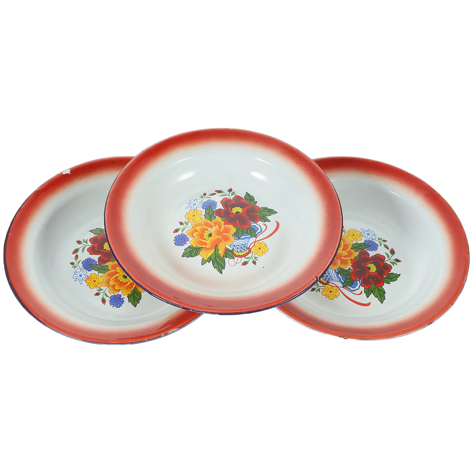 3Pcs Vintage Enamel Plate Chinese Red Flower Design Heat Resistant Enamel Dish for Snacks Fruits Cakes Desserts Salad Picnic
3Pcs Vintage Enamel Plate Chinese Red Flower Design Heat Resistant Enamel Dish for Snacks Fruits Cakes Desserts Salad Picnic