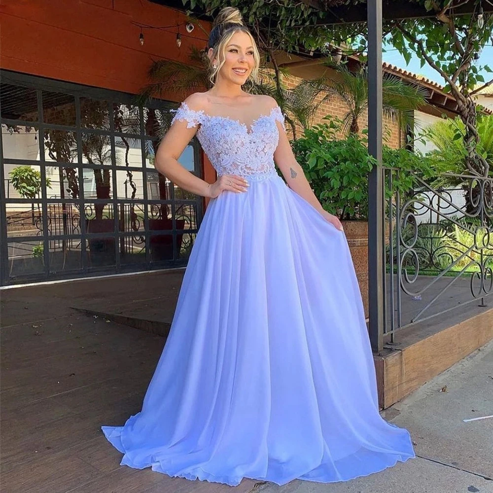 Angelsbridep Sexy V-Neck Off Shoulder Women Graduation Evening Dresses Chiffon Appliques Prom Formal Dress Vestido De Noche
Angelsbridep Sexy V-Neck Off Shoulder Women Graduation Evening Dresses Chiffon Appliques Prom Formal Dress Vestido De Noche