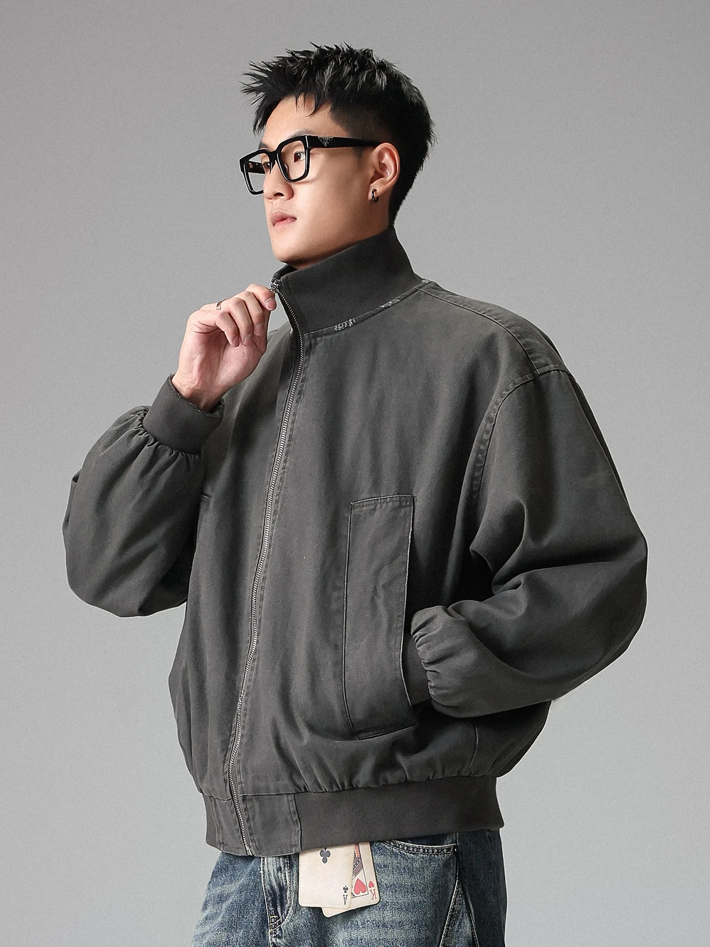 High Quali Vintage Waed Workwear Jaet Stand Collar ex Autumn Outerwear Cotton Long Sve Zipper Closure Faionable
High Quali Vintage Waed Workwear Jaet Stand Collar ex Autumn Outerwear Cotton Long Sve Zipper Closure Faionable