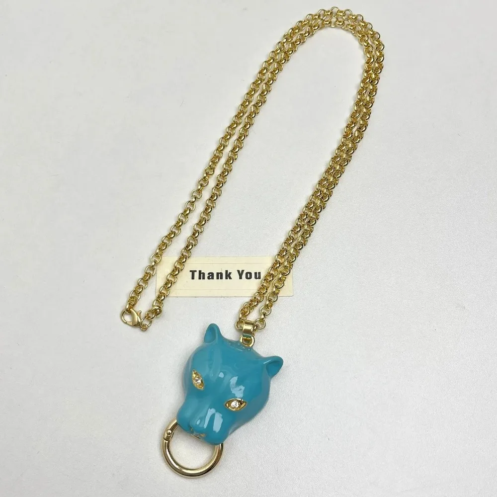 Fashion Zinc Alloy Sweater Chain Retro Panther Head Necklace Sweater Chain Necklace Party Accessory
Fashion Zinc Alloy Sweater Chain Retro Panther Head Necklace Sweater Chain Necklace Party Accessory