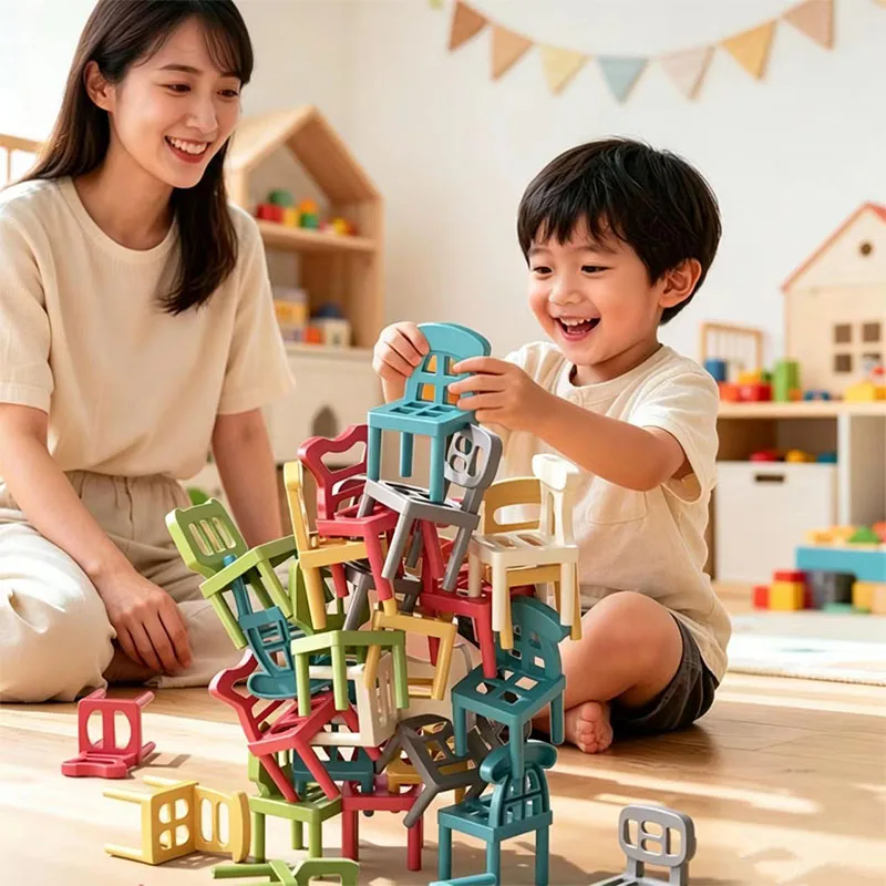 Chair Stacking Balance Game For Kids Family Interactive Toy Wooden Puzzle Blocks Fine Motor Skill Challenge Gift
Chair Stacking Balance Game For Kids Family Interactive Toy Wooden Puzzle Blocks Fine Motor Skill Challenge Gift