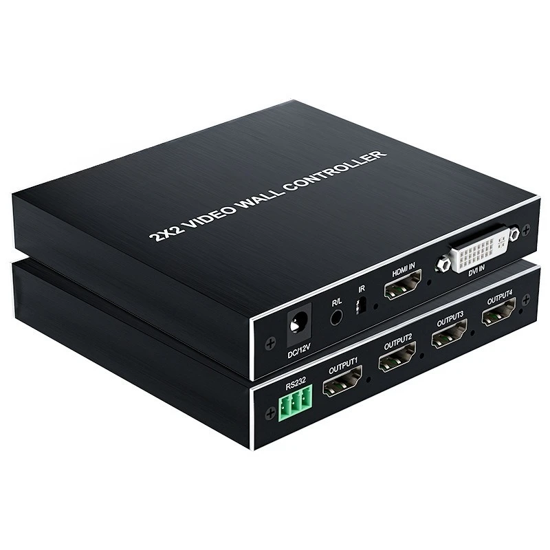 High definition 1 in 4 out HDMI video wall controller 2x2 picture splicer, splicing screen processor
High definition 1 in 4 out HDMI video wall controller 2x2 picture splicer, splicing screen processor