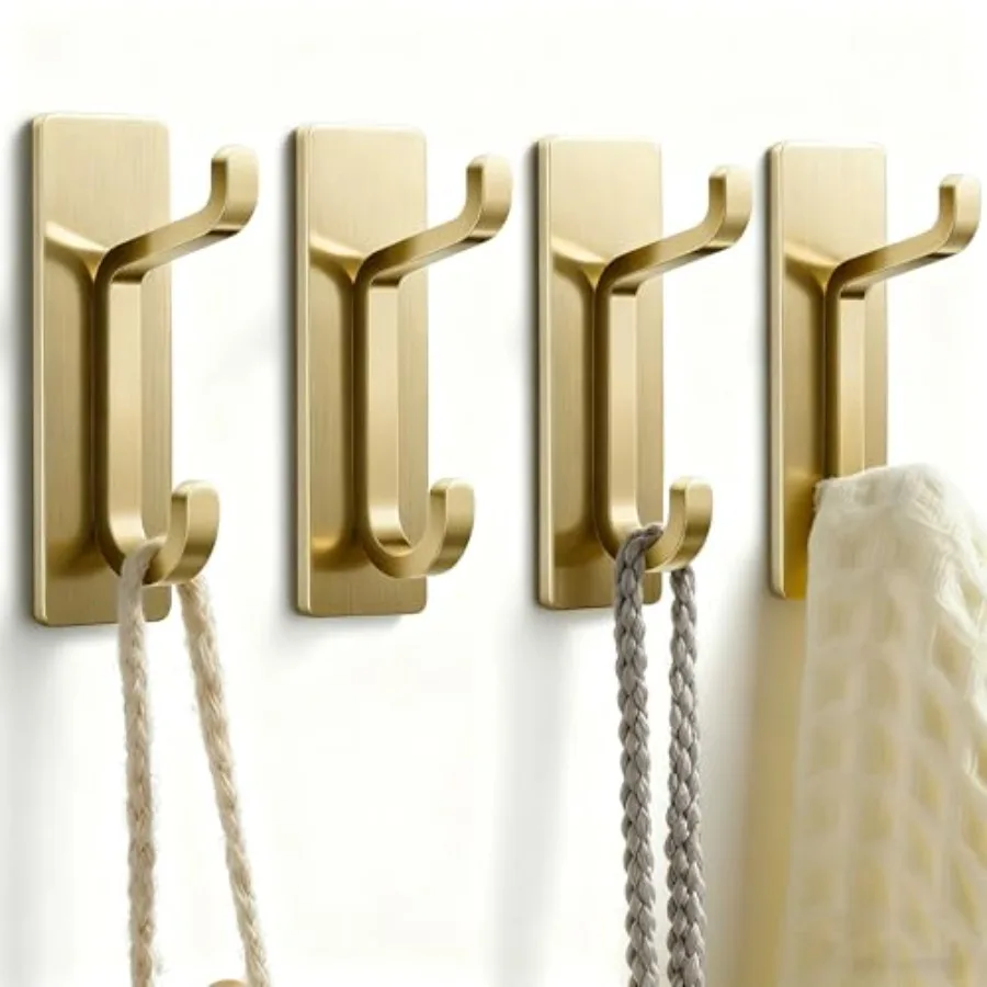 Self Adhesive Hooks, Extra Sticky 10LB Max,Heavy Duty Stainless, Stick On Wall and Door Hooks for Hanging, Bathroom Towel Hooks
Self Adhesive Hooks, Extra Sticky 10LB Max,Heavy Duty Stainless, Stick On Wall and Door Hooks for Hanging, Bathroom Towel Hooks