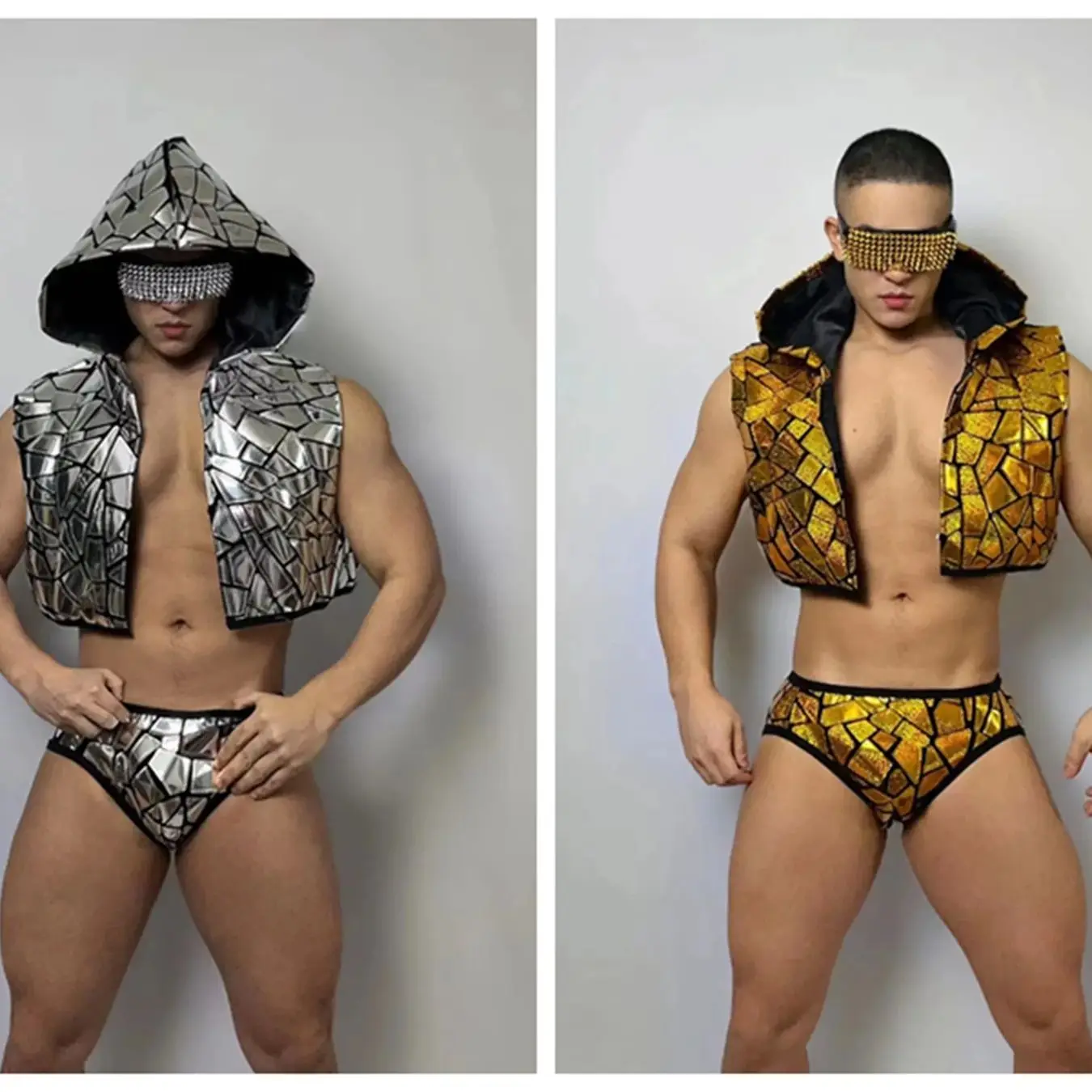Sliver Gold Laser Mirror Hooded Top Shorts Outfit Sexy Nightclub Bar Hip Hop DJ Gogo Dancer Team Club Party Rave Show Stage Wear
Sliver Gold Laser Mirror Hooded Top Shorts Outfit Sexy Nightclub Bar Hip Hop DJ Gogo Dancer Team Club Party Rave Show Stage Wear