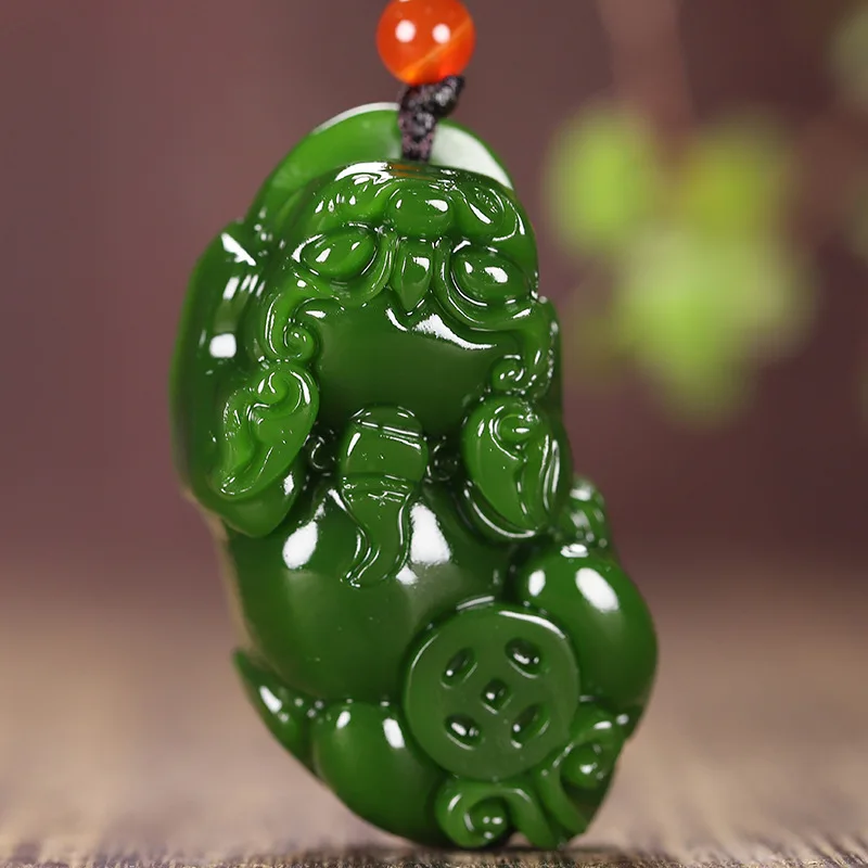Spinach Green Jade Money Pixiu Pendant for Men and Women Simple and Versatile Pendant
Spinach Green Jade Money Pixiu Pendant for Men and Women Simple and Versatile Pendant