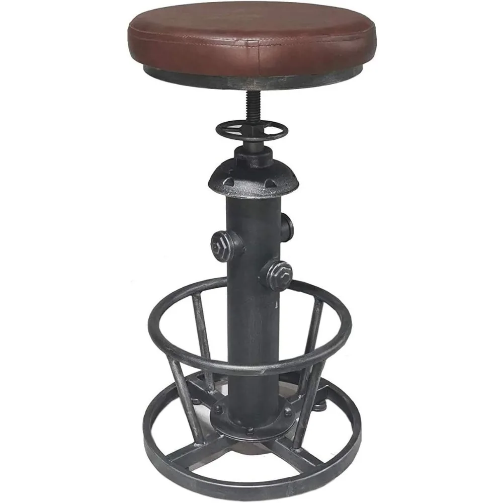 Adjustable Height Bar Stool with PU Leather Top and Metal circular foot pedal, Vintage Stylish Water Pipe Design Counter Stools
Adjustable Height Bar Stool with PU Leather Top and Metal circular foot pedal, Vintage Stylish Water Pipe Design Counter Stools