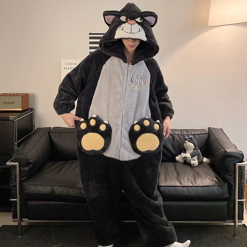 Winter Anime Cat Lovers Pajamas Women Jumpsuits Men Pyjamas Cartoon Hooded Korean Thicken Warm Sleepwear Homewear Onesie
Winter Anime Cat Lovers Pajamas Women Jumpsuits Men Pyjamas Cartoon Hooded Korean Thicken Warm Sleepwear Homewear Onesie