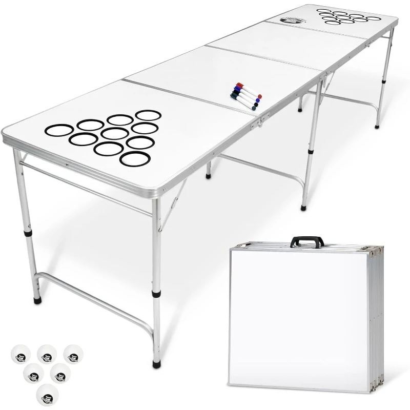 8 Foot Portable Beer Pong / Tailgate Tables (Black, Football, Or Custom Dry Erase)
8 Foot Portable Beer Pong / Tailgate Tables (Black, Football, Or Custom Dry Erase)