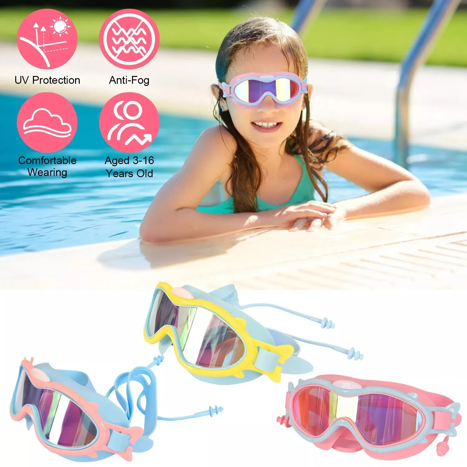 Silicone Swimming Goggles Professional Colorful Children Anti Fog UV Swimming Glasses Waterproof Silicone Swim Eyewear Kids
Silicone Swimming Goggles Professional Colorful Children Anti Fog UV Swimming Glasses Waterproof Silicone Swim Eyewear Kids