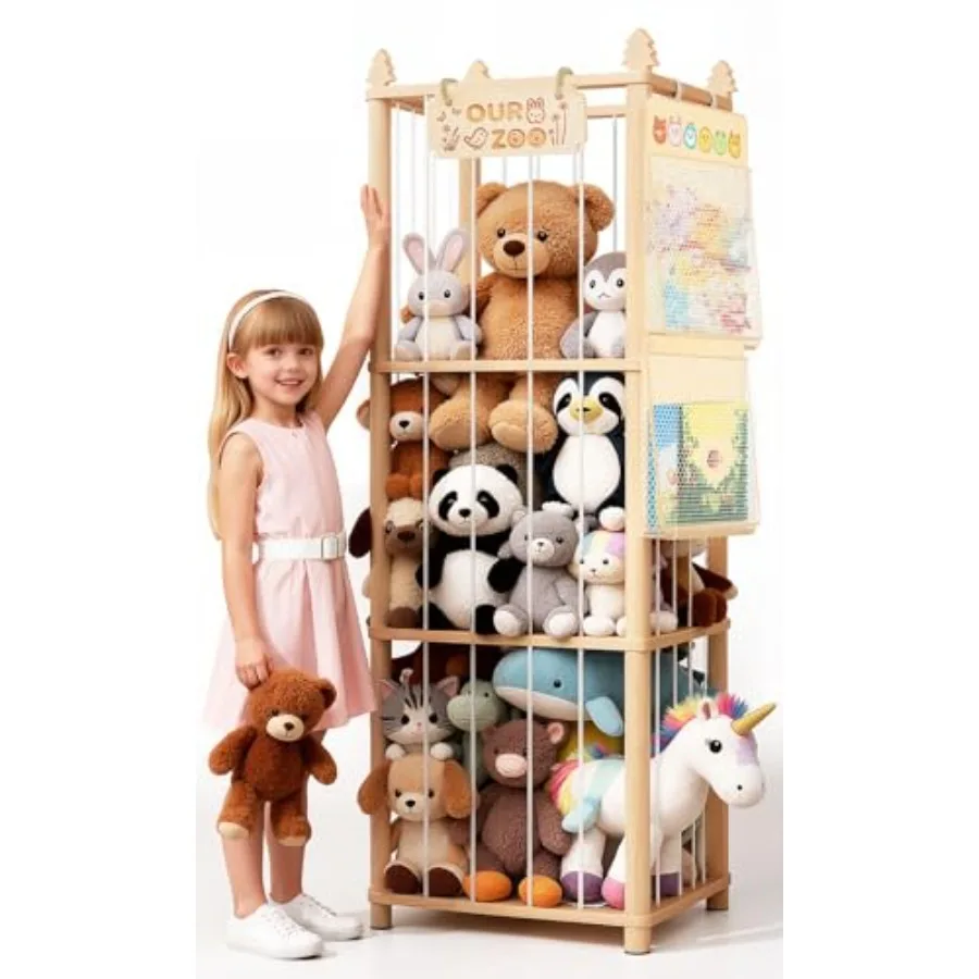 Stuffed Animal Storage - Large Wooden Toy Storage Organizer with 1 Removable Hanging Storage Net Plush Toy Organizer for ' Room
Stuffed Animal Storage - Large Wooden Toy Storage Organizer with 1 Removable Hanging Storage Net Plush Toy Organizer for ' Room