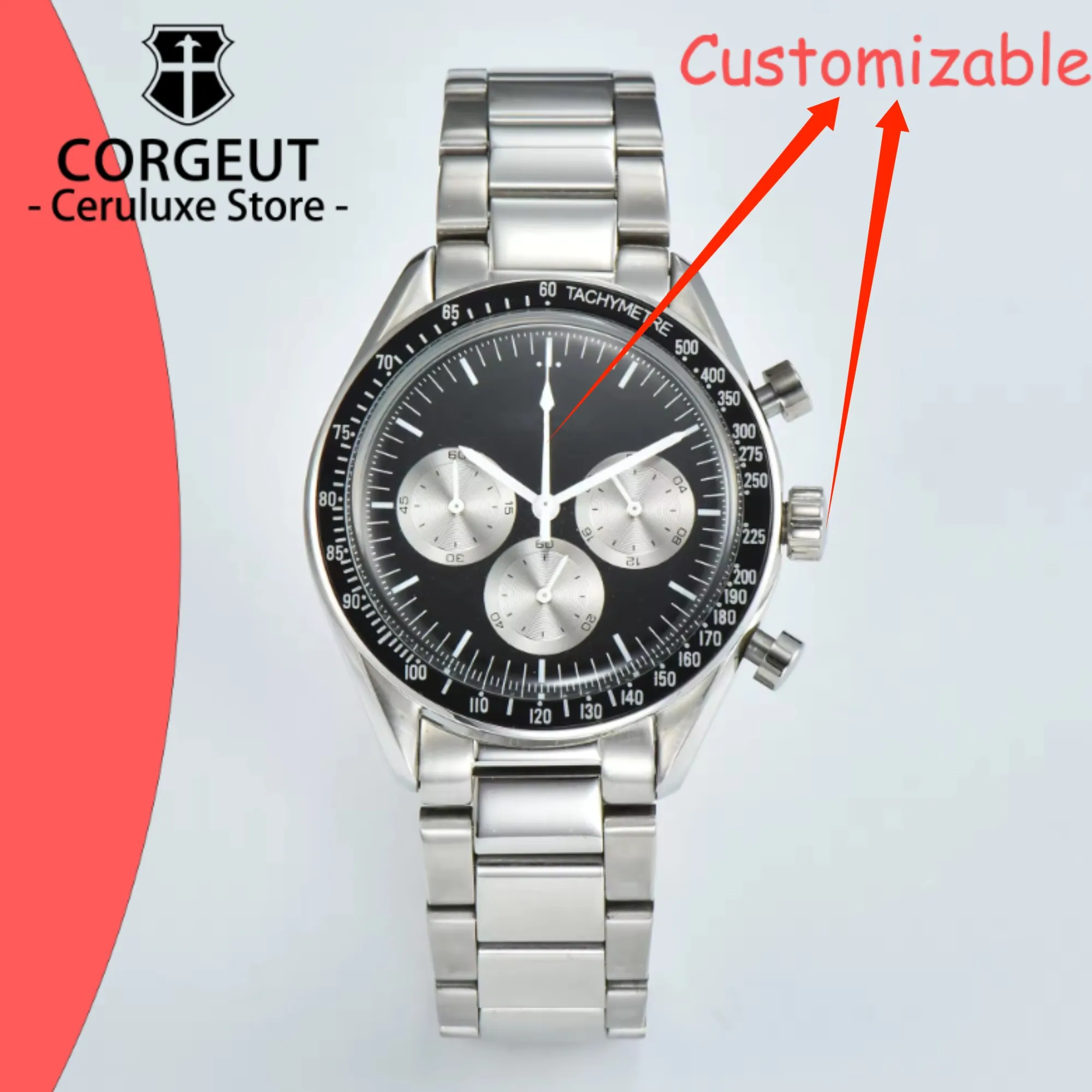 CUSTOM Logo 40mm Quartz VK63 Fashion Sapphire Case 316L Stainless Steel BGW9 Luminous Automatic Business Men's Watches
CUSTOM Logo 40mm Quartz VK63 Fashion Sapphire Case 316L Stainless Steel BGW9 Luminous Automatic Business Men's Watches