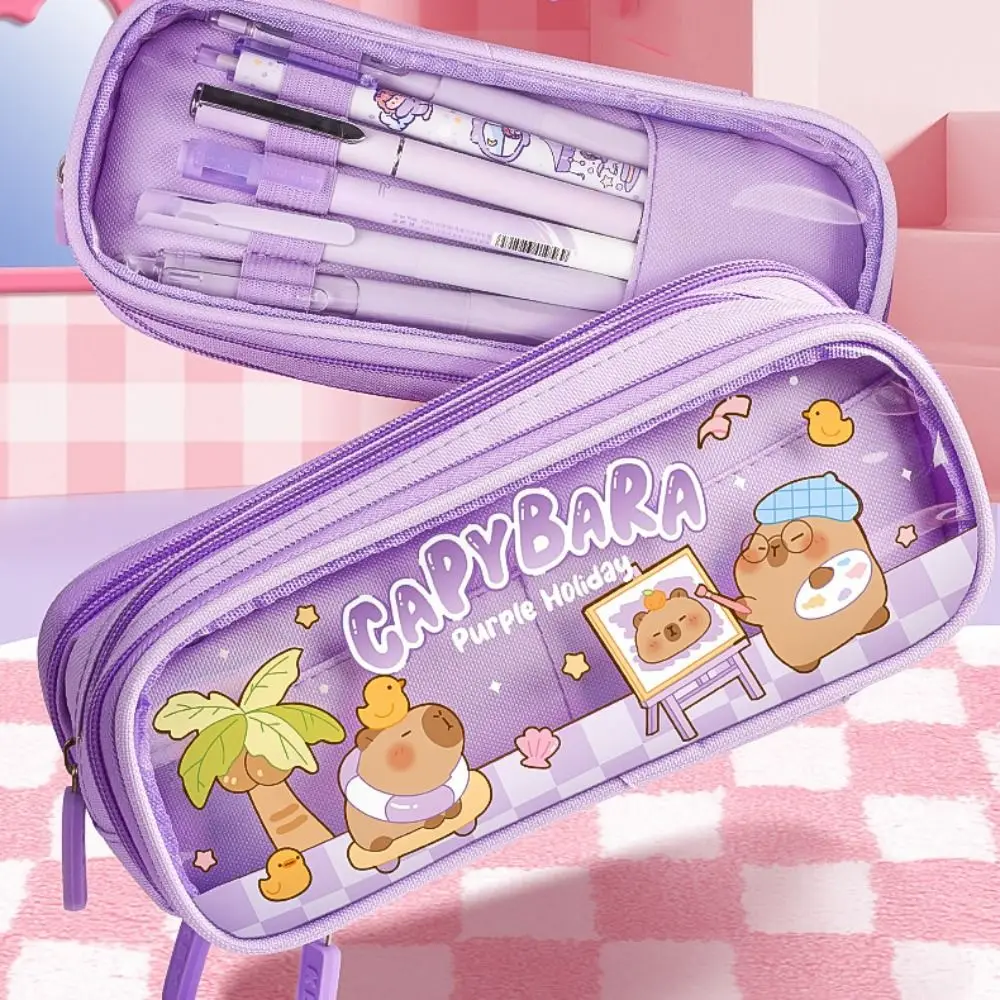 Sweet Letter Capybara Pencile Bag Kawaii Zipper Cartoon Pencile Case Cartoon Large Capacity Capybara Makeup Bag Women
Sweet Letter Capybara Pencile Bag Kawaii Zipper Cartoon Pencile Case Cartoon Large Capacity Capybara Makeup Bag Women