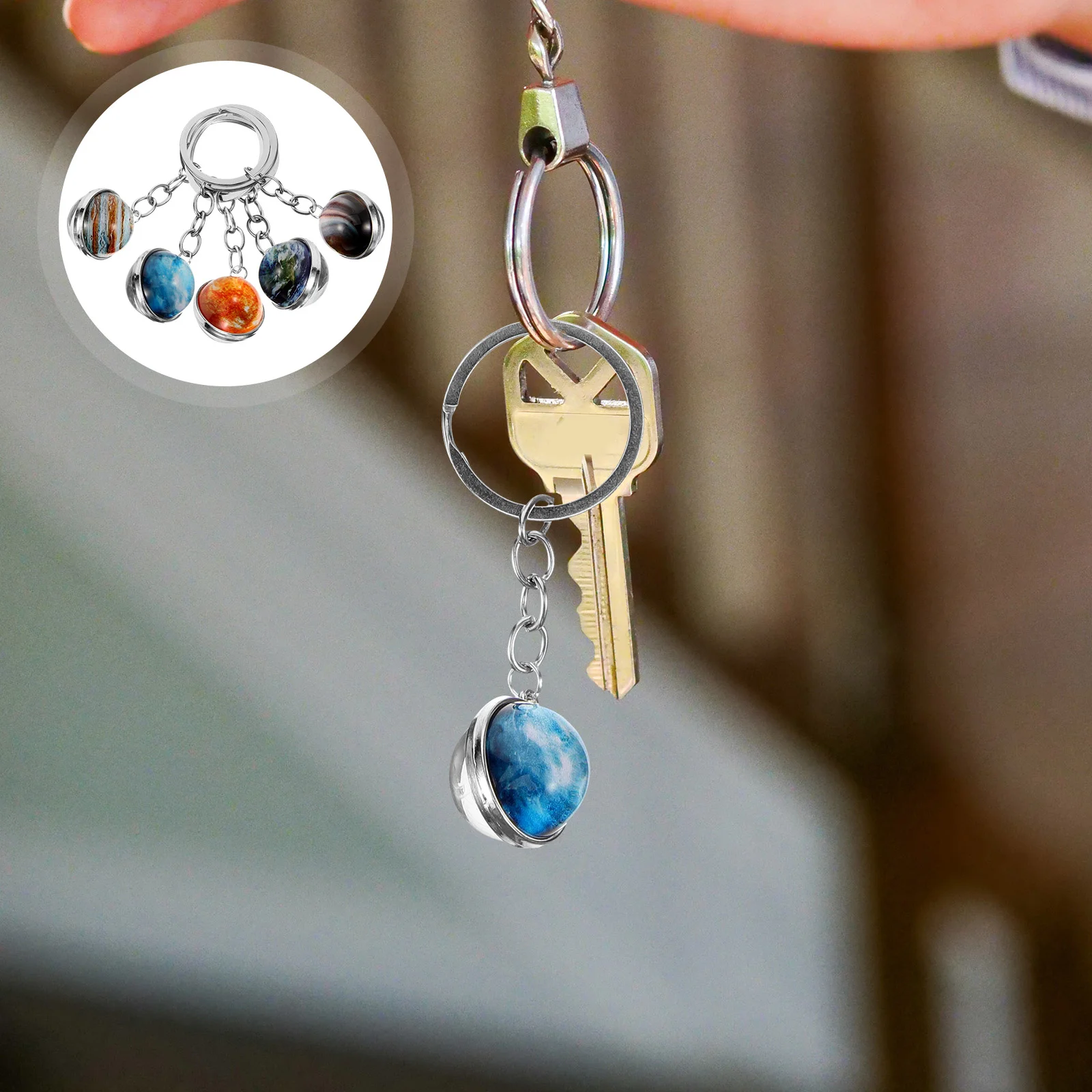 5 Pcs Key Fob Planet Keychain Decor Time Ring Jewelry Bag Hanging Pendant Student
5 Pcs Key Fob Planet Keychain Decor Time Ring Jewelry Bag Hanging Pendant Student