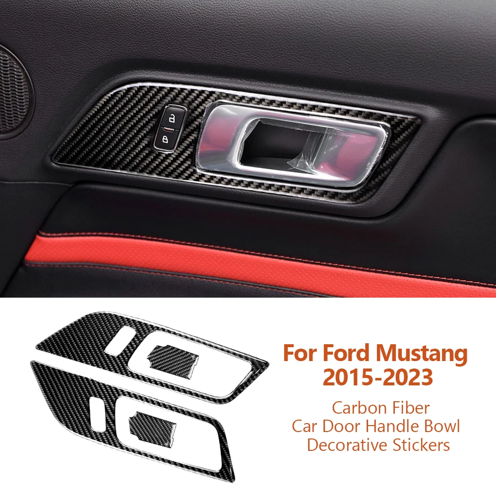 For Ford Mustang 2015-2023 Car-Styling Carbon Fiber Car Door Handle Bowl Decorative Stickers Auto Interior Modify Accesorios
For Ford Mustang 2015-2023 Car-Styling Carbon Fiber Car Door Handle Bowl Decorative Stickers Auto Interior Modify Accesorios