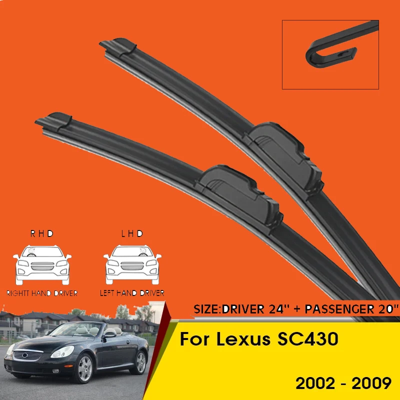 Car Wiper Blades For Lexus SC430 2002-2009 Windshield Windscreen Front Window Blades 24"+20" Car Accessories
Car Wiper Blades For Lexus SC430 2002-2009 Windshield Windscreen Front Window Blades 24"+20" Car Accessories