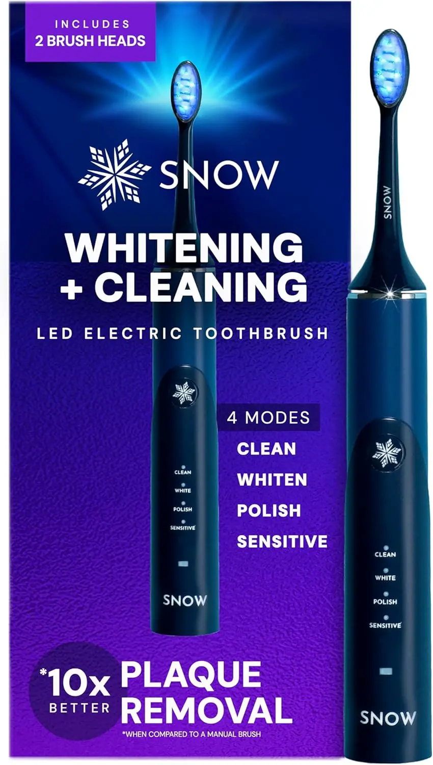 Sonic Electric Toothbrush with LED Light, 4 Modes, Timer, Rechargeable, Plaque Removal & Teeth Whitening, Polar Blue Gen2
Sonic Electric Toothbrush with LED Light, 4 Modes, Timer, Rechargeable, Plaque Removal & Teeth Whitening, Polar Blue Gen2