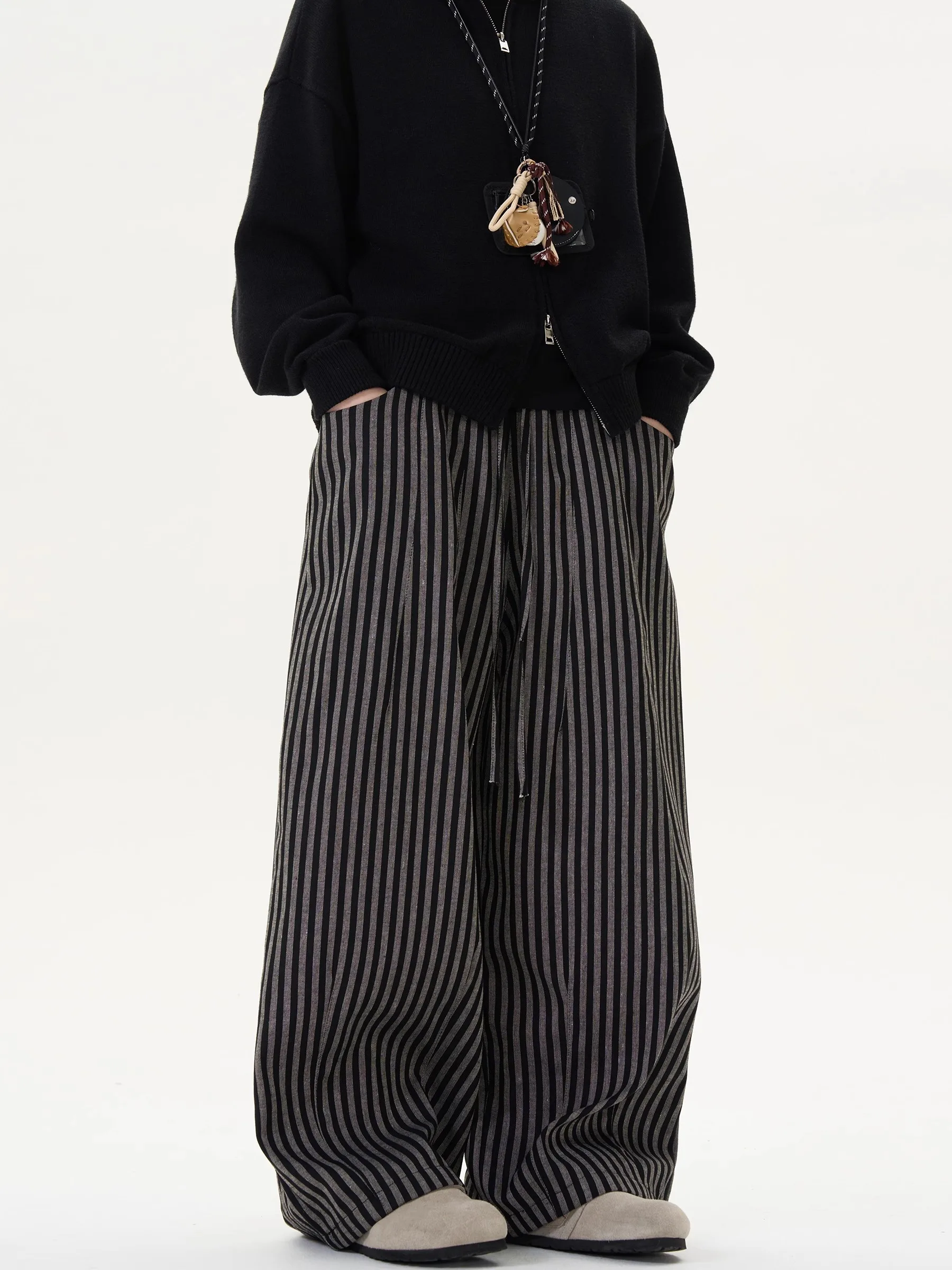 Mauroicardi Spring Long Loose Casual Baggy Flowy Soft Striped Wide Leg Pants Men with Drawstring Waist American Retro Clothes
Mauroicardi Spring Long Loose Casual Baggy Flowy Soft Striped Wide Leg Pants Men with Drawstring Waist American Retro Clothes