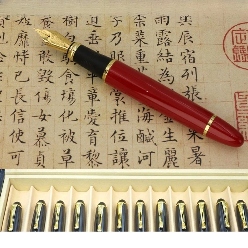 Long Knife 1.0mm Tip Jinhao Red Fountain Pen No.6/#6 Pen Nibs Wedding Graduation Business Gift Fountain Pens Festival Present
Long Knife 1.0mm Tip Jinhao Red Fountain Pen No.6/#6 Pen Nibs Wedding Graduation Business Gift Fountain Pens Festival Present