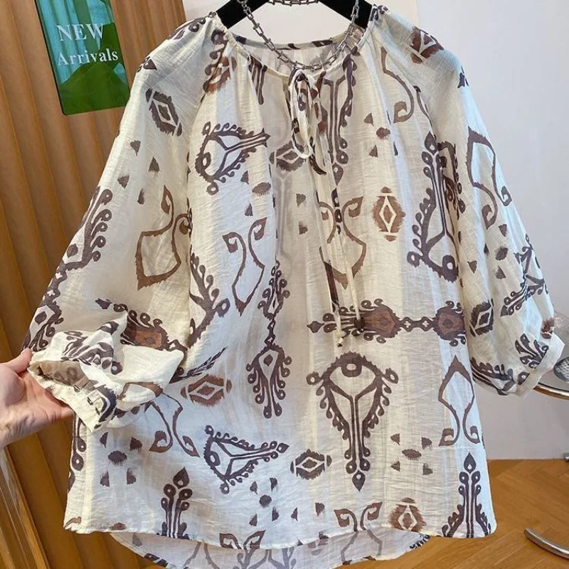 Винтажная универсальная рубашка в богемном стиле для женщин летом, тонкий и свободный крой из хлопка и льна, модный трендовый топ
Винтажная универсальная рубашка в богемном стиле для женщин летом, тонкий и свободный крой из хлопка и льна, модный трендовый топ