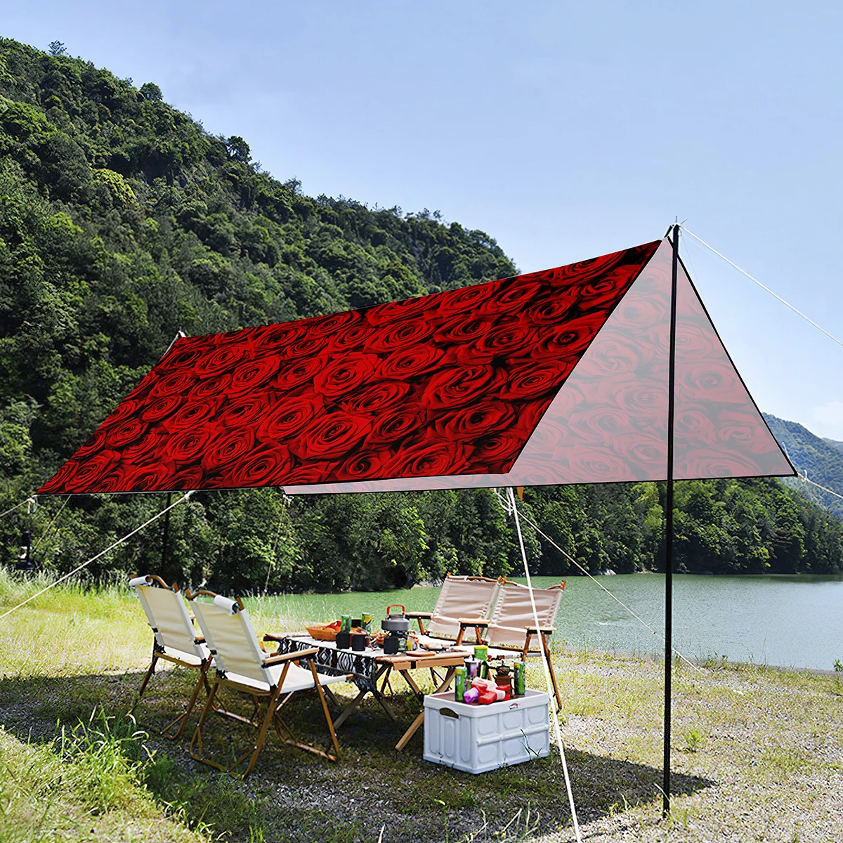 Red Rose Pattern Lightweight Portable Sunshade Canopy,Waterproof and UV-resistant Oxford Tent For Picnic,Beach Party,Travel,Lawn
Red Rose Pattern Lightweight Portable Sunshade Canopy,Waterproof and UV-resistant Oxford Tent For Picnic,Beach Party,Travel,Lawn