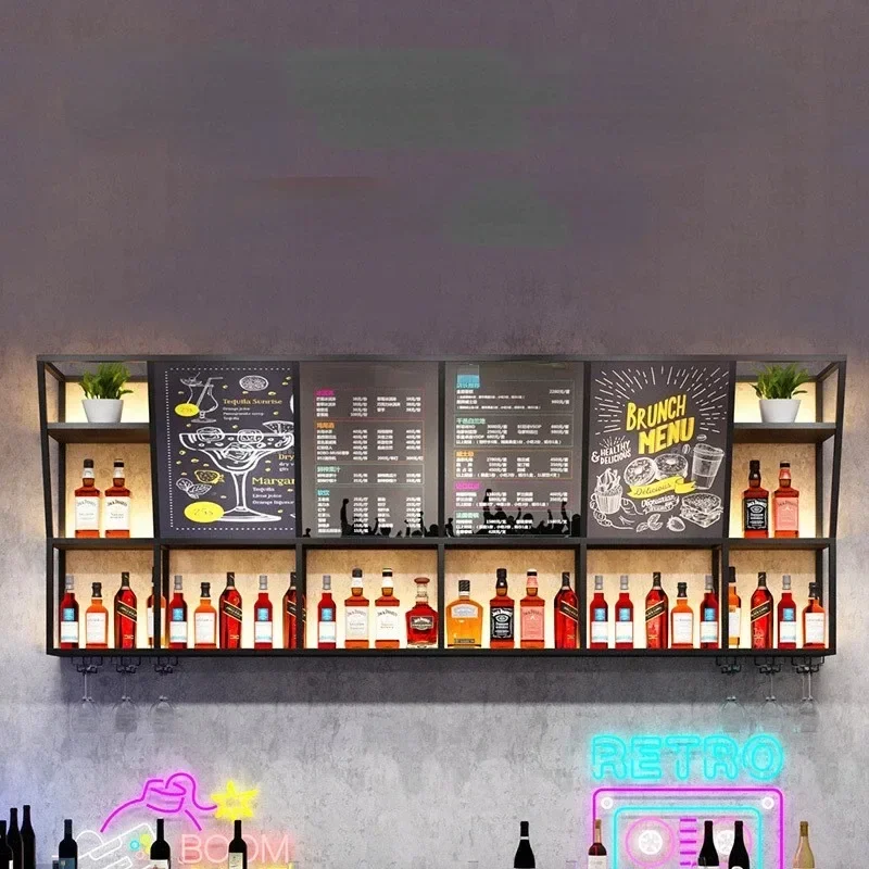 Hanging Iron Art Bar Cabinet Multifunctional Standing Fashion Customized Storage Wine Rack Shop Booth Botellero Vino Furniture
Hanging Iron Art Bar Cabinet Multifunctional Standing Fashion Customized Storage Wine Rack Shop Booth Botellero Vino Furniture