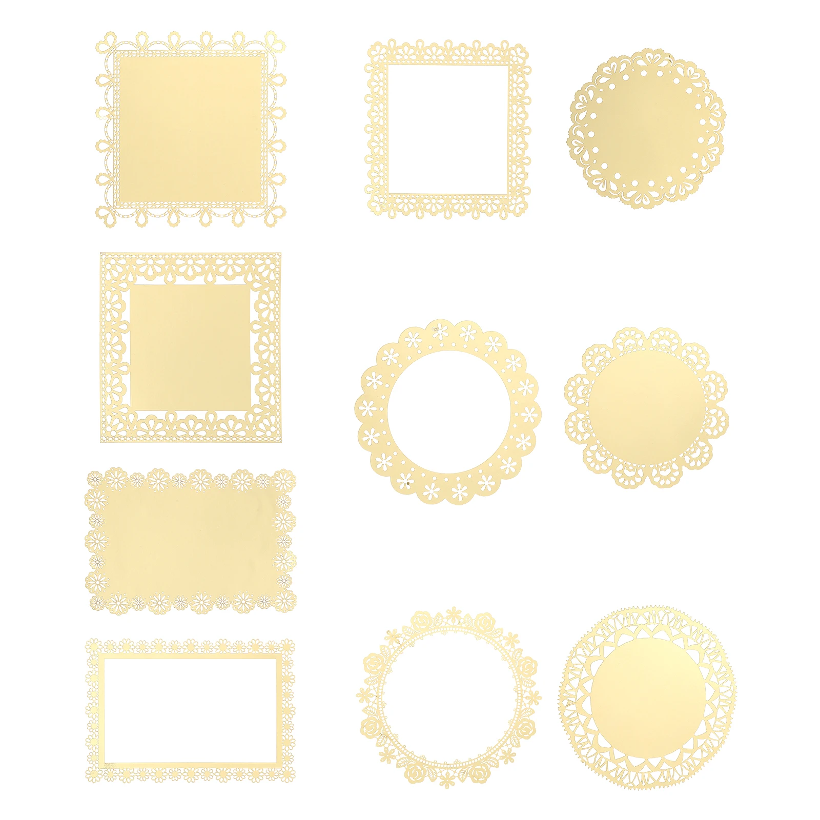 10 Pcs Scrapbook Lace Paper Colored Pocket Decorations Gold Stamping DIY Crafts Hollow Out Patterns Manual Decorations
10 Pcs Scrapbook Lace Paper Colored Pocket Decorations Gold Stamping DIY Crafts Hollow Out Patterns Manual Decorations