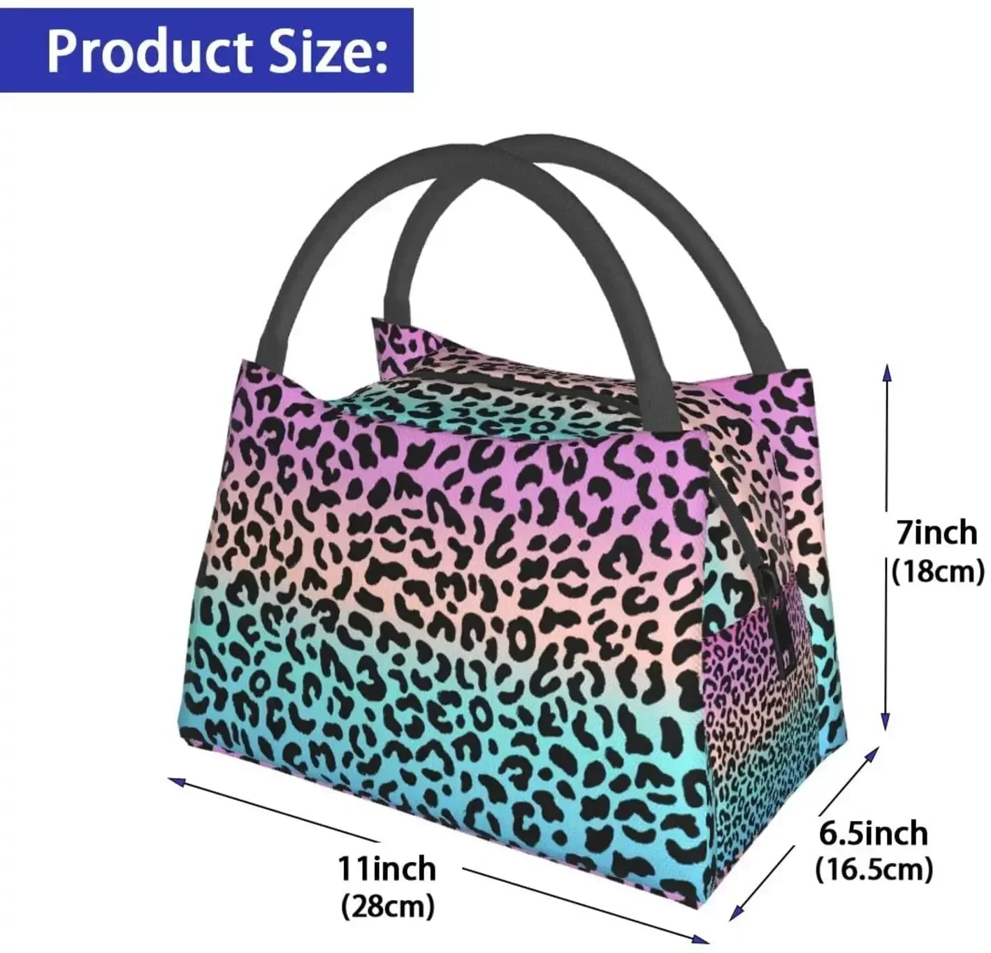 Colorful Leopard Lunch Bag Women Insulated Portable Reusable Waterproof Cute Lunch Bags for Teen Girls Lunch Boxes
Colorful Leopard Lunch Bag Women Insulated Portable Reusable Waterproof Cute Lunch Bags for Teen Girls Lunch Boxes