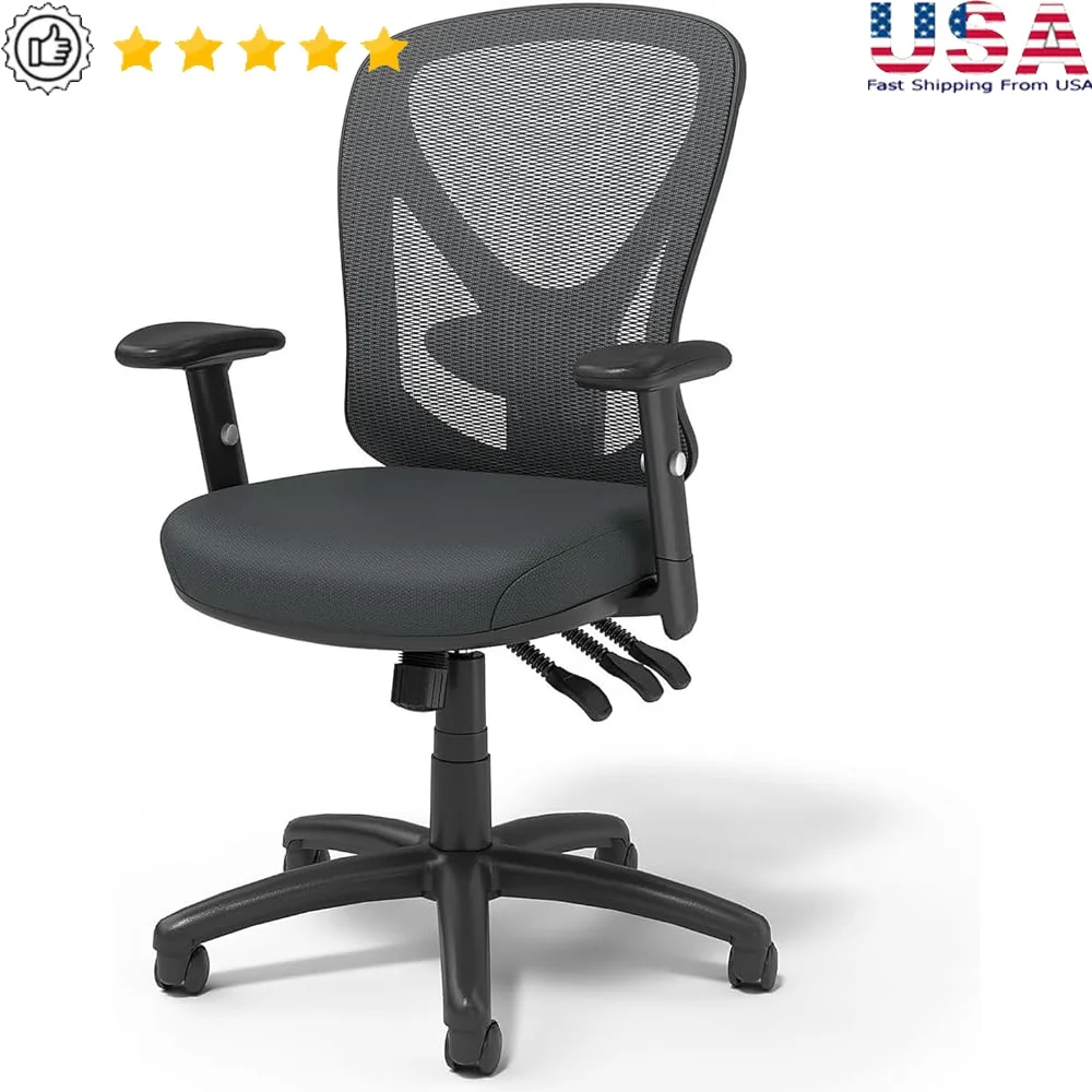 Ergonomic Office Desk Chair Mesh Back Swivel Seat Adjustable Height Lumbar Support Padded Armrests Durable Design Home Office
Ergonomic Office Desk Chair Mesh Back Swivel Seat Adjustable Height Lumbar Support Padded Armrests Durable Design Home Office