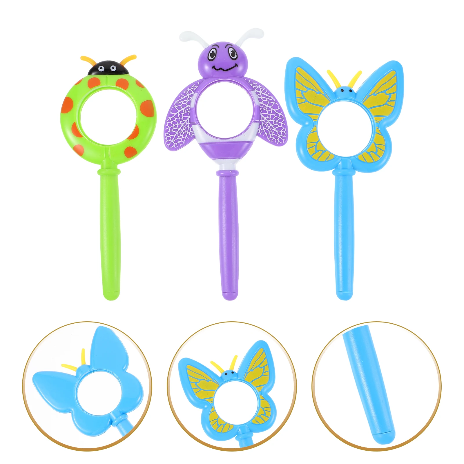 Handheld Magnifying Glass 3 Pcs Kids Insect Observer High Definition Plastic Mini Microscope Travel Tool Collectors Toy
Handheld Magnifying Glass 3 Pcs Kids Insect Observer High Definition Plastic Mini Microscope Travel Tool Collectors Toy