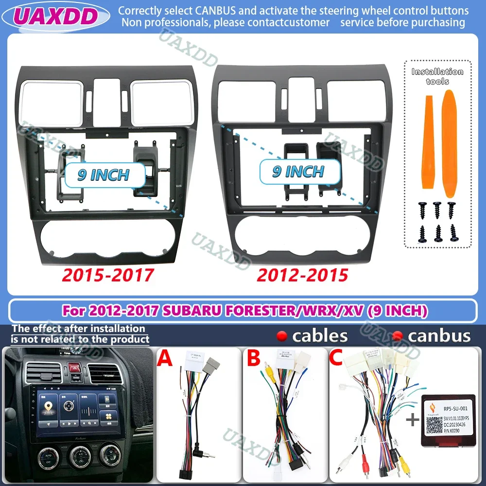 FOR 2015-2017 SUBARU FORESTER WRX XV 9INCH 2 Din Car stereo radio Android frame panel fascia cable video harness adapter player
FOR 2015-2017 SUBARU FORESTER WRX XV 9INCH 2 Din Car stereo radio Android frame panel fascia cable video harness adapter player