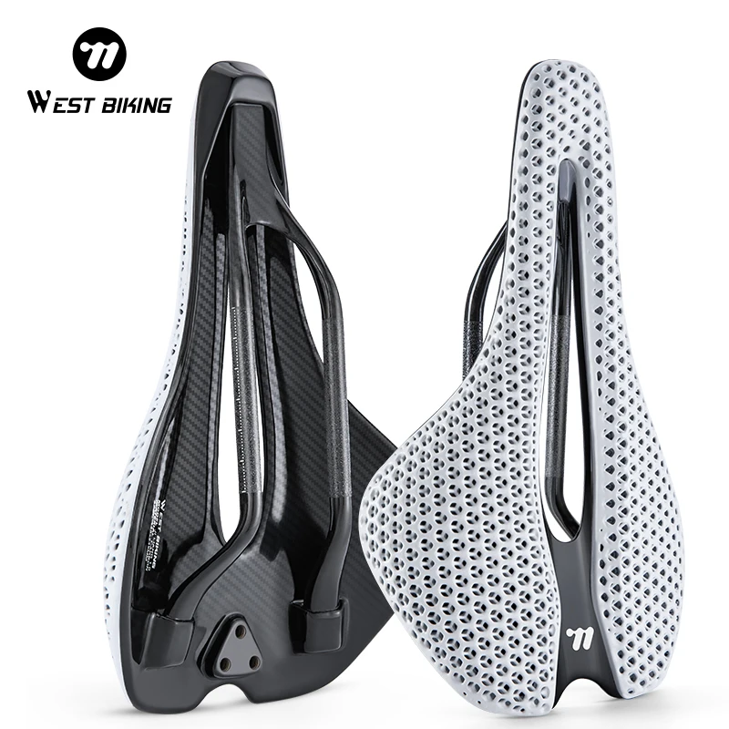 WEST BIKING 3D Printed Bicycle Saddle Ultralight T700 Carbon Fiber Racing Road Bike Saddle Shock Absorbing Cycling Cushion
WEST BIKING 3D Printed Bicycle Saddle Ultralight T700 Carbon Fiber Racing Road Bike Saddle Shock Absorbing Cycling Cushion