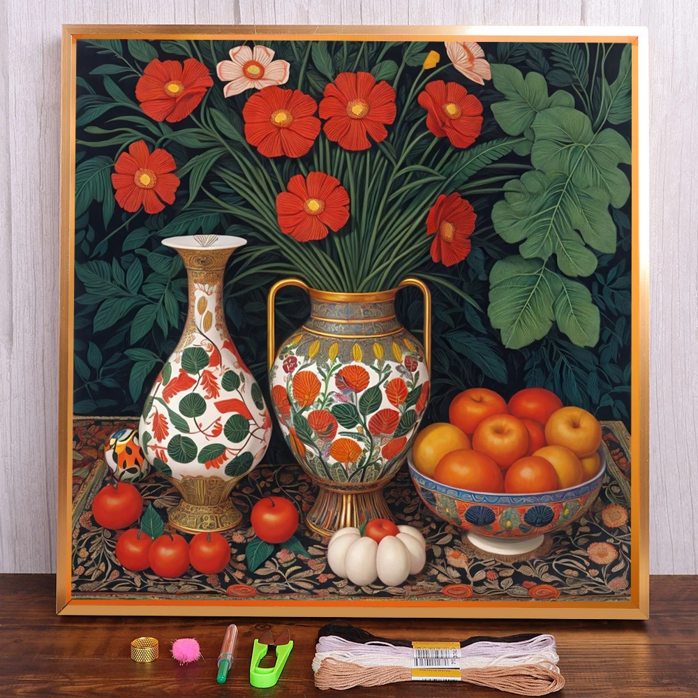 Still Life Flower Printed Canvas Cross-Stitch Complete Kit Embroidery Knitting Painting Needlework Craft Gift For Adults Design
Still Life Flower Printed Canvas Cross-Stitch Complete Kit Embroidery Knitting Painting Needlework Craft Gift For Adults Design