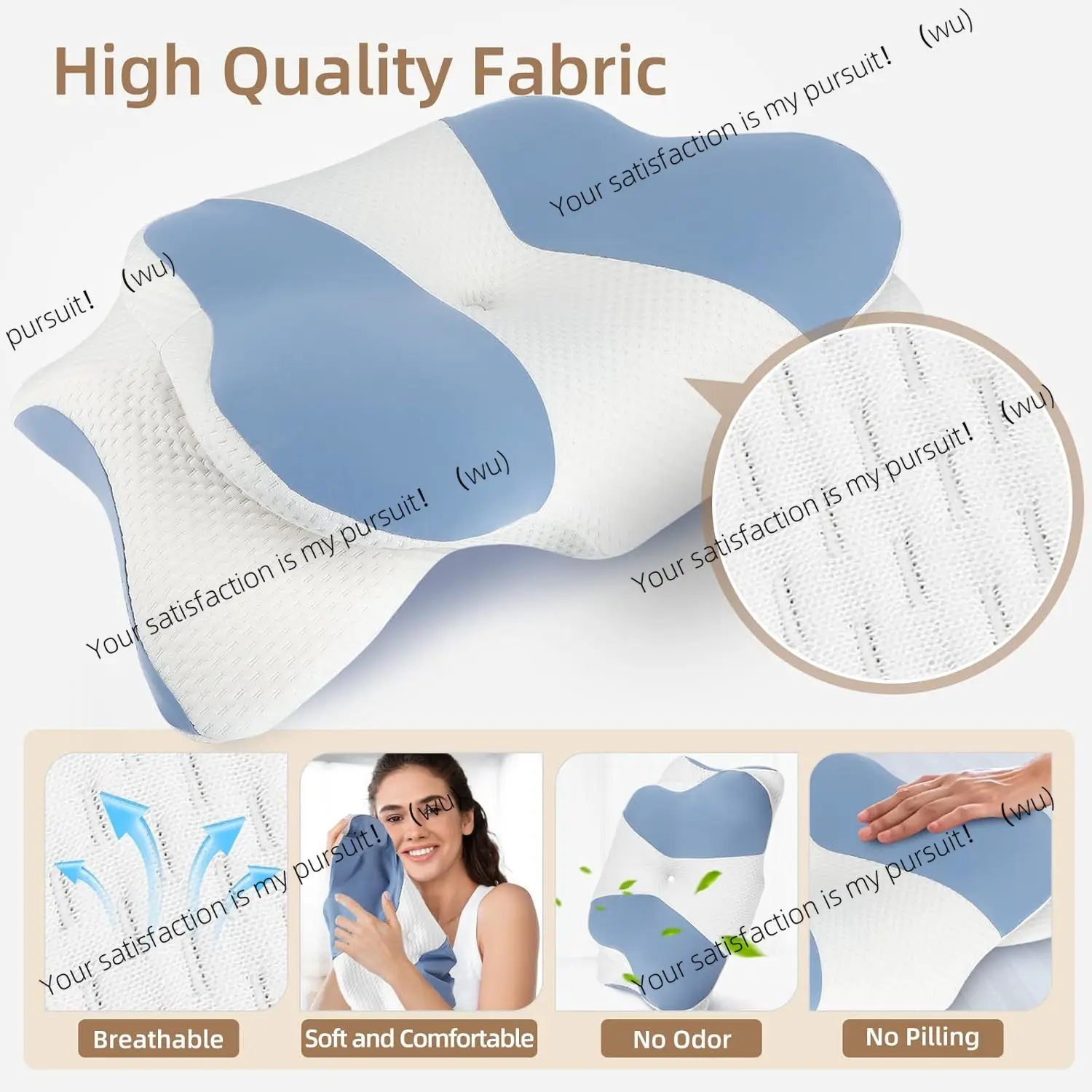 ZOCI ergonomic memory cotton cervical spine pillow, suitable for people who sleep on their side, back and prone
ZOCI ergonomic memory cotton cervical spine pillow, suitable for people who sleep on their side, back and prone